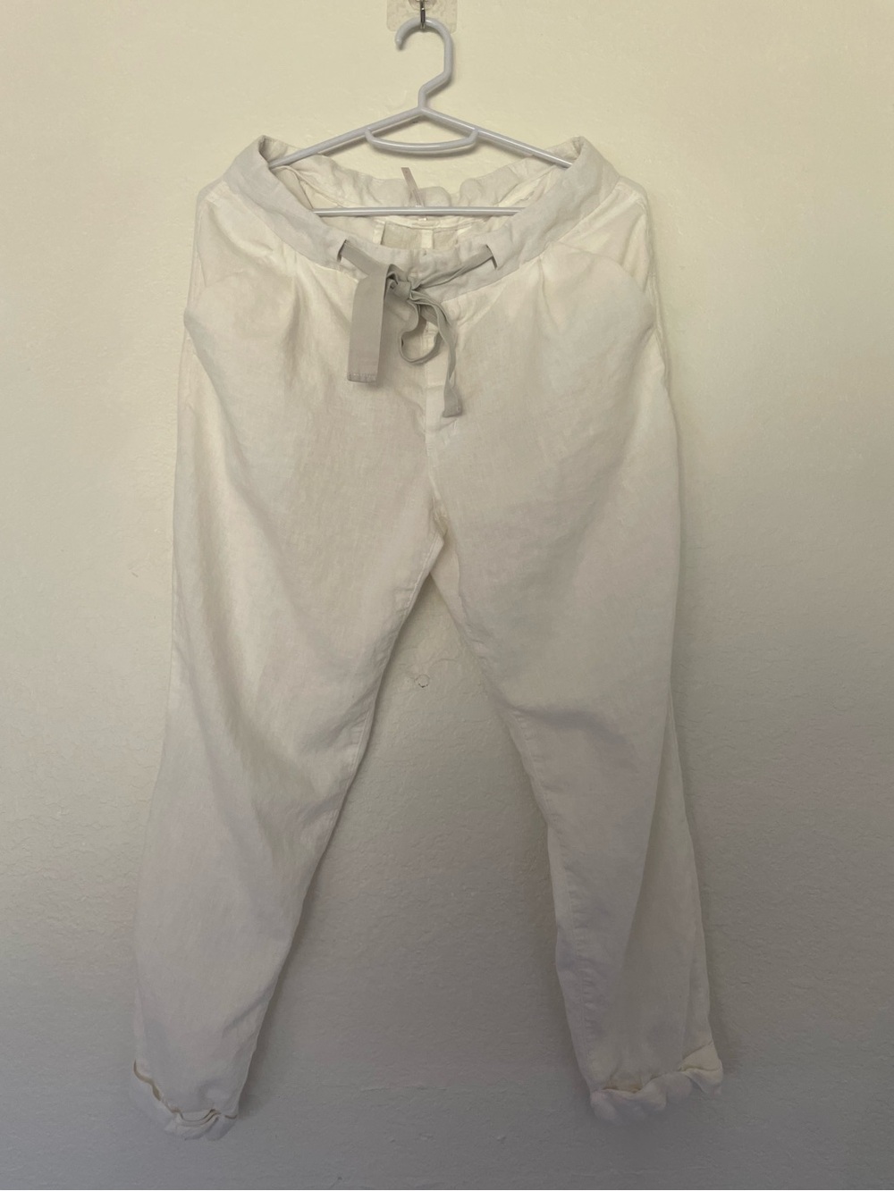 Linen blend trousers